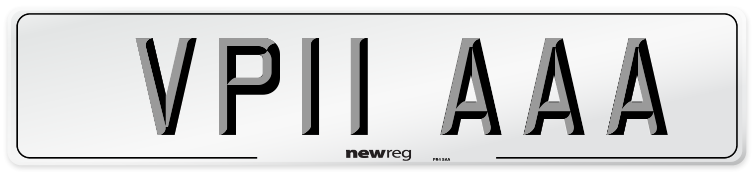 VP11 AAA Number Plate from New Reg
